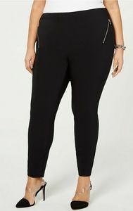 INC PLUS SIZE 20W BLACK SKINNY PONTÉ WORK PANTS